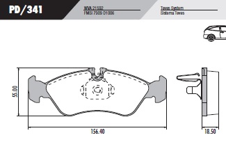 PASTILLA SPRINTER 311 313  156,4x55x18,5  TRAS