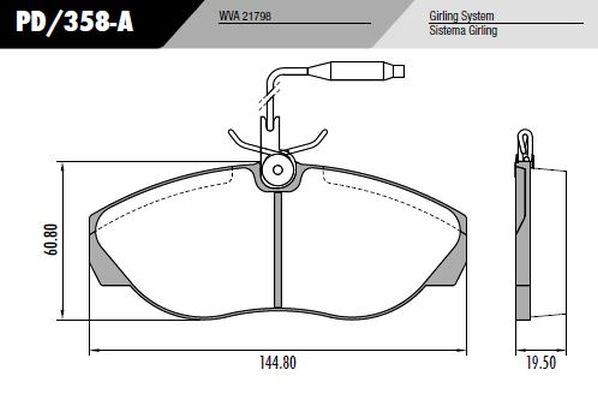 PASTILLA BOXER DUCATO  145x61x18,7  DEL