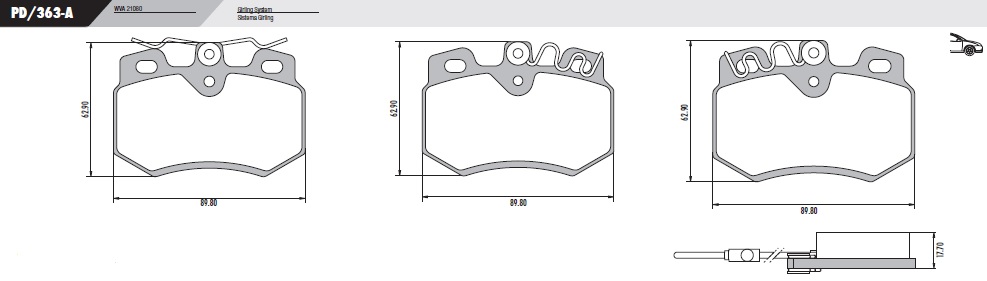 PASTILLA ZX 106 205  89,8x62,9x17,7  DEL