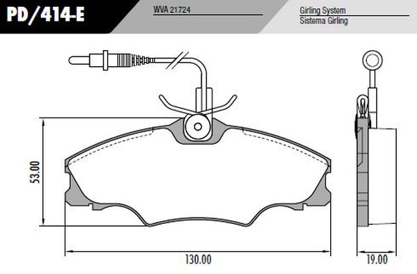 PASTILLA 406 95/  130x53x19  DEL 