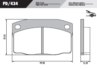 PASTILLA CIELO RACER  100x59x15,5/15  DEL