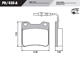 PASTILLA 307 406 VITO  63,8x57,4x17  TRAS