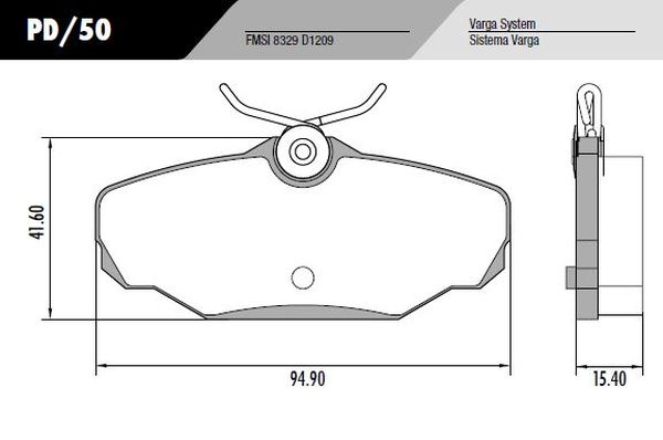 PASTILLA MONZA 92/96  95x41,6x15,5  TRAS