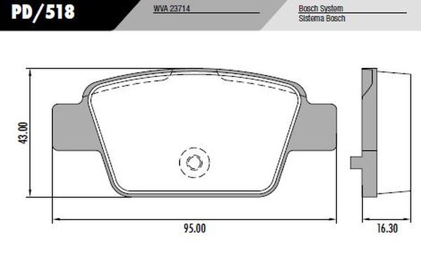 PASTILLA STILO BRAVO 95x43x16,3  TRAS