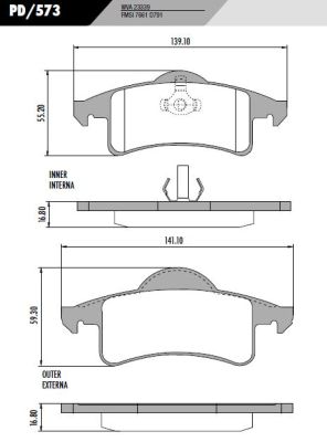 PASTILLA CHEROKEE /04  141x59,3x16,8 / 139x55,2x16,8  TRAS