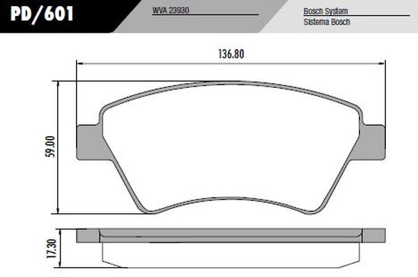 PASTILLA MEGANE II  136,8x59x17,3  DEL