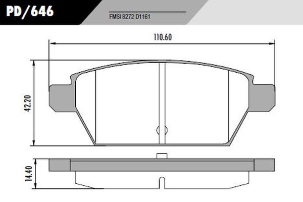 PASTILLA MONDEO 07/12  110,6x42,2x14,5  TRAS