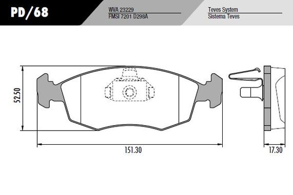PASTILLA IDEA PUNTO STRADA  151,3x52,5x17,3  DEL