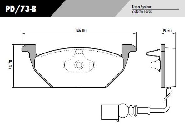 PASTILLA GOLF POLO SENSOR  146x54,7x19,5  DEL
