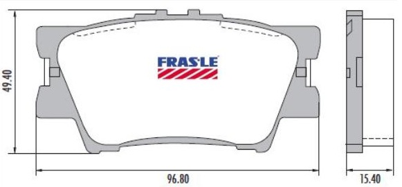 PASTILLA RAV4 06/  97x49,3x15,5  TRAS