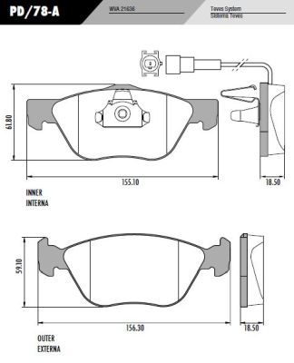 PASTILLA IDEA DOBLO  156,3x59x18,5 / 155,2x61,7x18,5  DEL