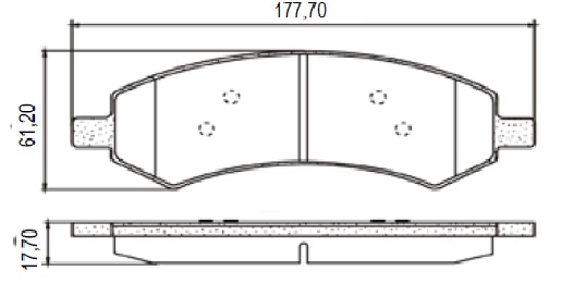 PASTILLA RAM 1500 15/  177,7x61,2x17,7  DEL