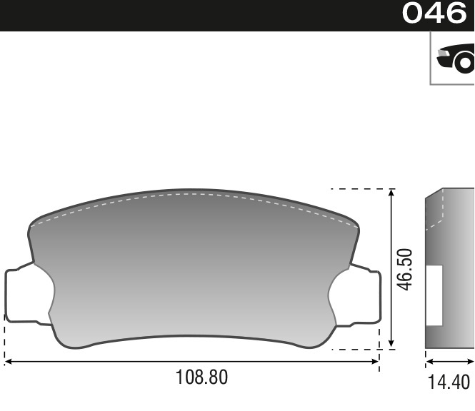 PASTILLA 128 147 SPAZIO BRIO FIORINO  108,8x47,5x14  DEL