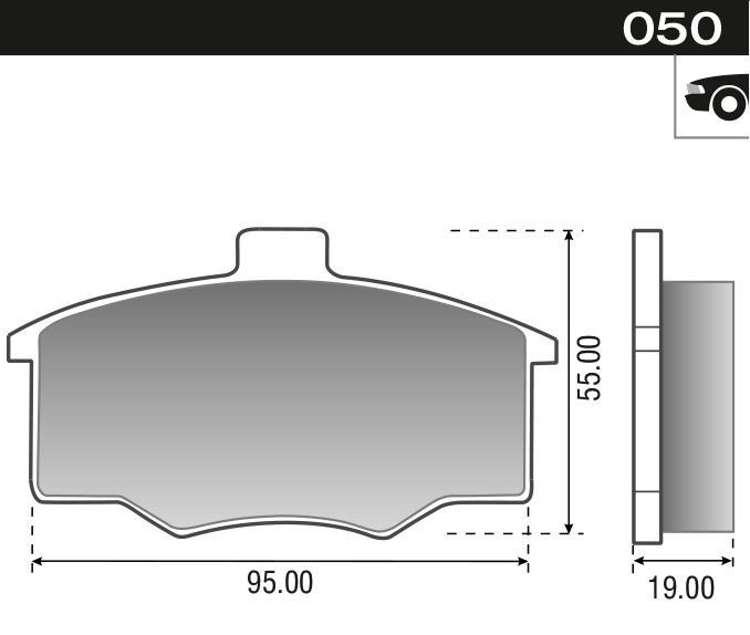 PASTILLA 147 FIORINO DUNA UNO BX CORTA  104,2x58,3x18  DEL