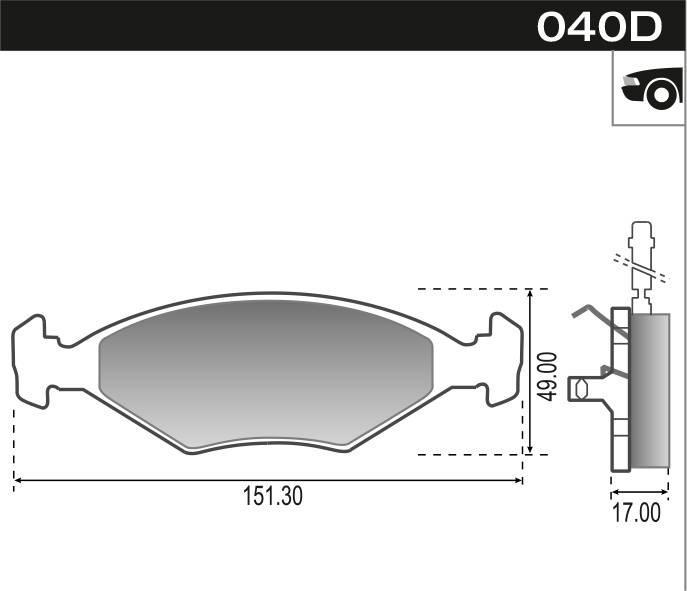 PASTILLA DUNA UNO REGATA 85 BIPOLAR  151,3x49,2x17  DEL  