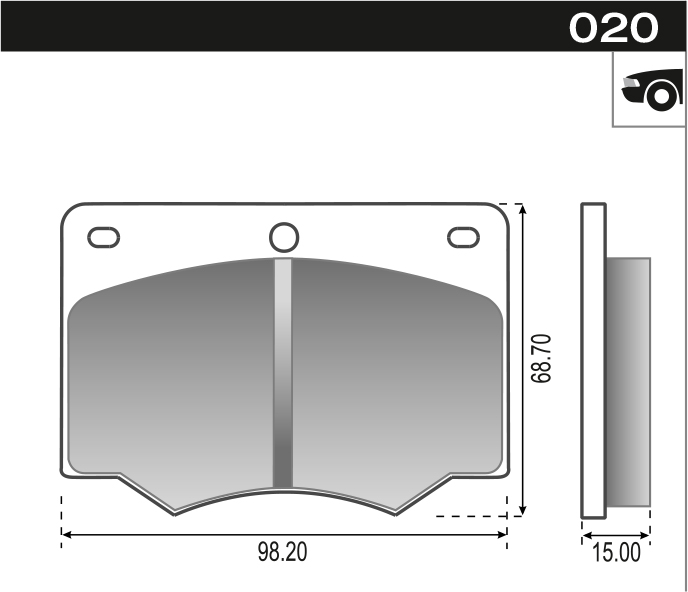 PASTILLA TAUNUS KOMBI GRANDE GROSSPAL  98,2x68,7x15  DEL