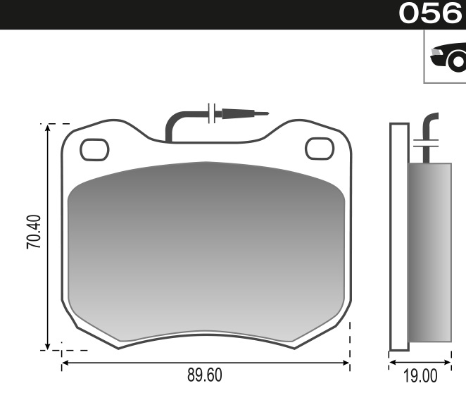 PASTILLA 405 505 D INYEC 604  89,5x69,9x19  DEL