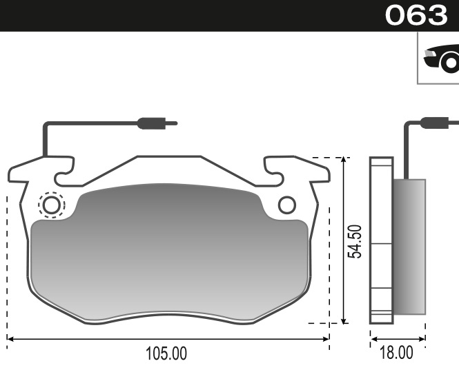 PASTILLA CLIO R18 DSL EXPRESS 205  105x54,6x15  DEL