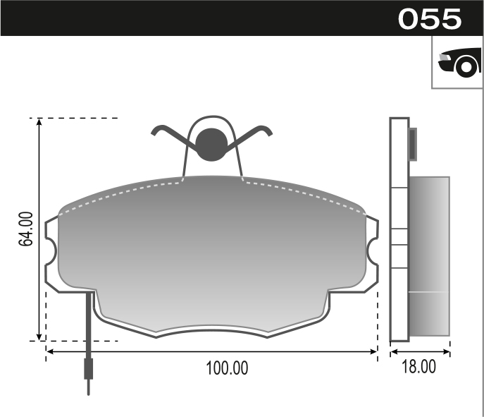 PASTILLA 205 R9 R11 R19 R18 21 CLIO GIRLING  100x63,5x18  DEL