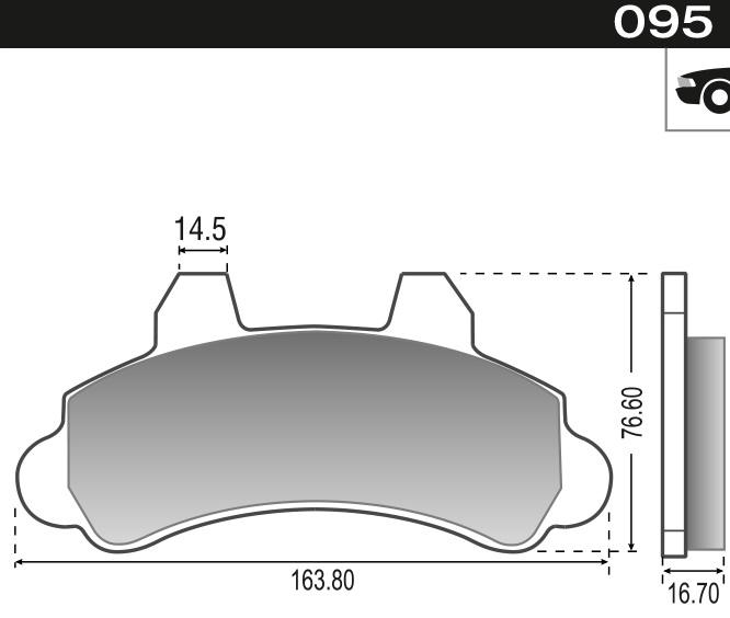 PASTILLA A20 C20 D20 SILVERADO F100 1000  164x77,1x17  DEL