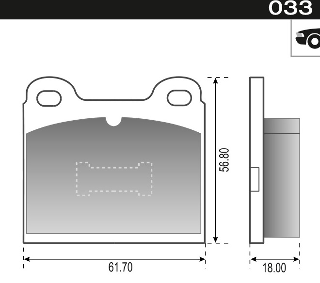 PASTILLA GOL SAVEIRO PARATI SENDA PASSAT  61,7x56,8x18,5  DEL