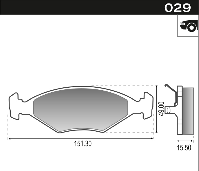PASTILLA GALAXY GOL LARGA VENTILADO  151,3x49,2x15,8  DEL