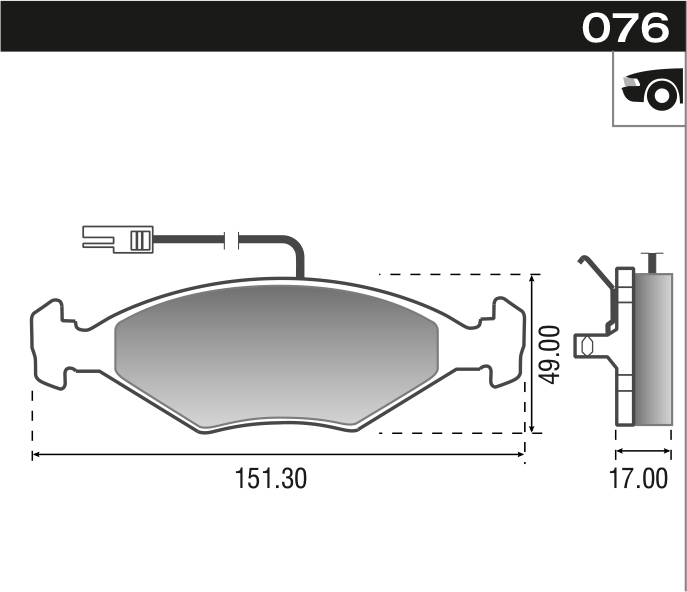 PASTILLA DUNA UNO REGATA 85 BIPOLAR 151,3x49,2x17  DEL