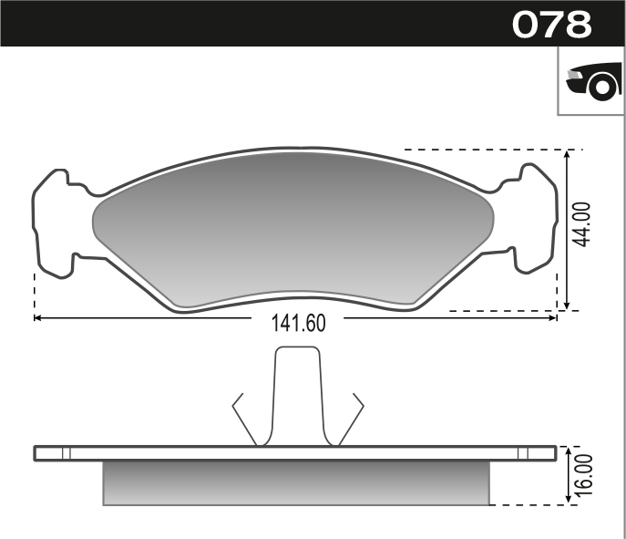 PASTILLA FIESTA KA ESCORT COURIER  141,3/140x4,5x17,5  DEL