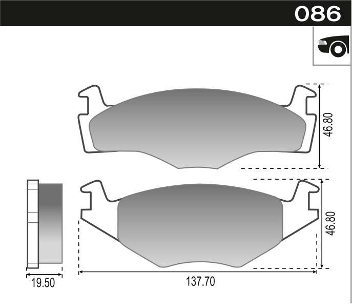 PASTILLA GOLF POLO QUANTUM SOLIDO  137,9x49x19,7  DEL
