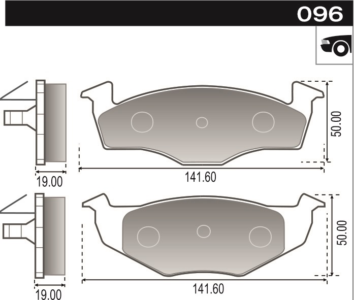 PASTILLA POLO GOLF GOL SOLIDO GRUESA  141,5x51/50,6x18,7/19  DEL