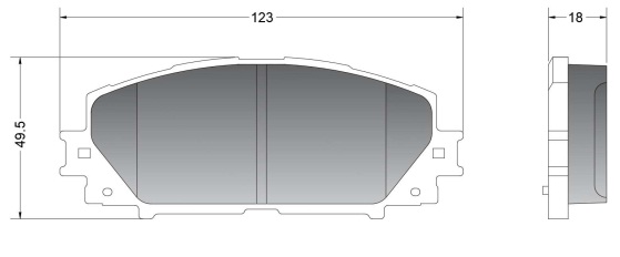 PASTILLA YARIS COROLLA FIELDER  122,7x49,5x17,5  DEL