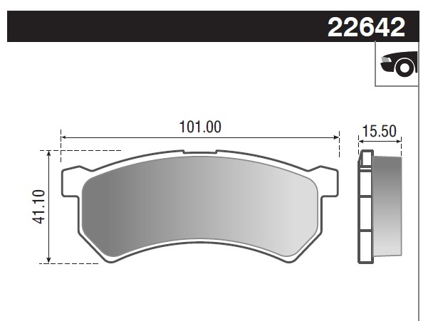 PASTILLA KWID 1.0 17/  101,4x42,3x15,7  DEL