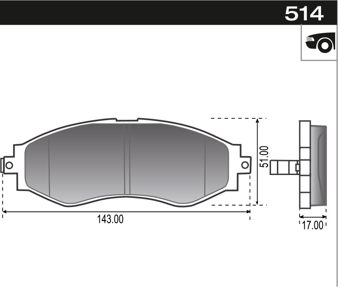 PASTILLA AVEO CIELO ESPERO MATIZ  143x51,6x17  DEL