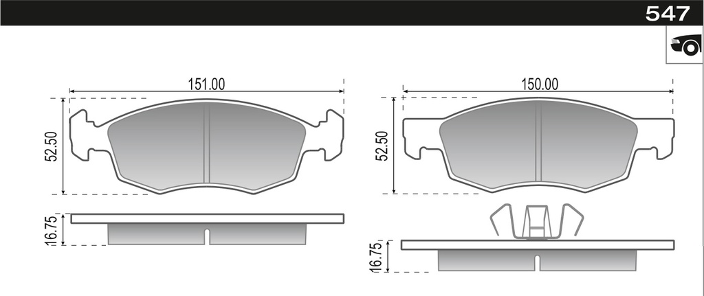 PASTILLA GRAND SIENA PUNTO CRONOS  151/150x52,5x17,8  DEL  