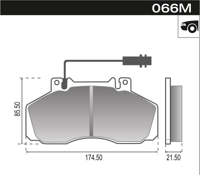PASTILLA MB LT710 L913 C/CABLE  175x85,5x21,8  DEL