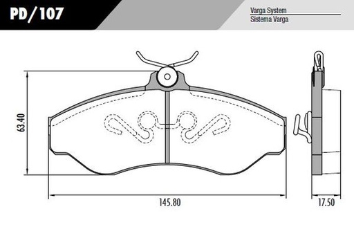 [PD107] [Frasle] PASTILLA HILUX S10  145,8x63,4x17,5  DEL