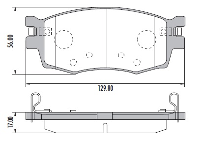 [PD1279] [Frasle] PASTILLA ACCENT 1.4 06/  129,8x56x17  DEL