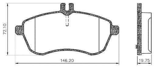 [PD1314] [Frasle] PASTILLA MB CLASE C 07/  146,2x72x19,7  DEL