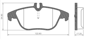 [PD1315] [Frasle] PASTILLA MB CLASE C 07/  122,5x54,5/52,5x17  TRAS