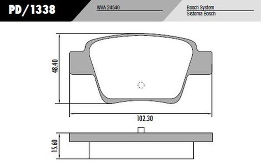 [PD1338] [Frasle] PASTILLA C4 PICASSO 408  102,3x48,5x15,5  TRAS