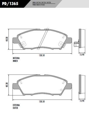 [PD1365] [Frasle] PASTILLA MARCH VERSA  138,5x48,3x14  DEL