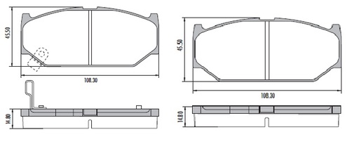 [PD1373] [Frasle] PASTILLA SWIFT III 05/  108,3x45,5x14,8  TRAS