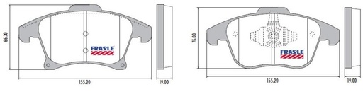 [PD1432] [Frasle] PASTILLA MONDEO 15/  155x76/66,3x19  DEL