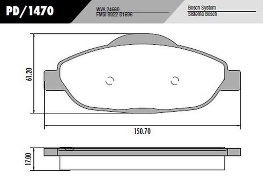 [PD1470] [Frasle] PASTILLA C4 308 408  150,7x61,2x17  DEL