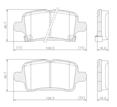 [PD1523] [Frasle] PASTILLA EQUINOX 1.5 18/  106,5x46,7x16  TRAS