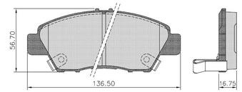 [PD1528] [Frasle] PASTILLA FIT CIVIC 1.5 15/  136,3x56,3x16  DEL