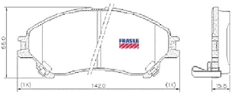 [PD1600] [Frasle] PASTILLA VITARA 1.6 16/  142x55x15,8  DEL