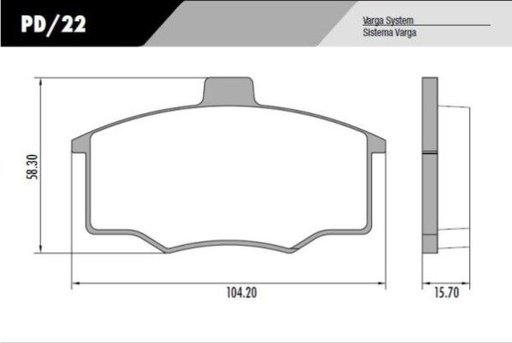 [PD22] [Frasle] PASTILLA MONZA KADETT  104x58,3x15,6  DEL