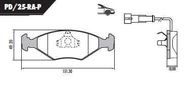 [PD25RAP] [Frasle] PASTILLA DUNA UNO PALIO  151,3x49,2x17  DEL