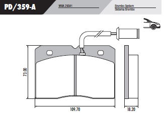 [PD359A] [Frasle] PASTILLA IVECO DAILY 40.8  109,7x73x18,3  DEL